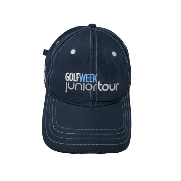 Pukka Golf Week Junior Tour Slideback Hat Blue Embroidered Logo - Picture 1 of 10